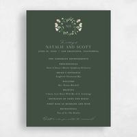 Green Wedding Program - Mirtillo