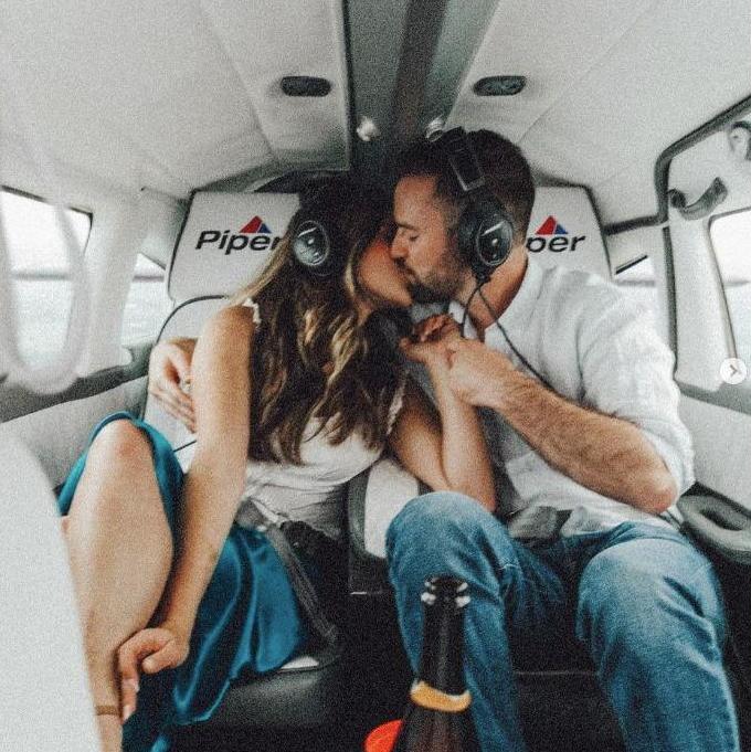 2023: James arranged a private flight to Cleveland after proposing on a small runway :) I didn't know we were actually going to take off in the plane!