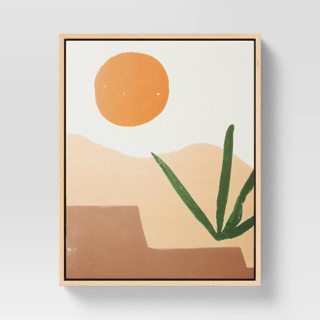 16" x 20" Desert Sun Abstract Framed Wall Canvas - Project 62™