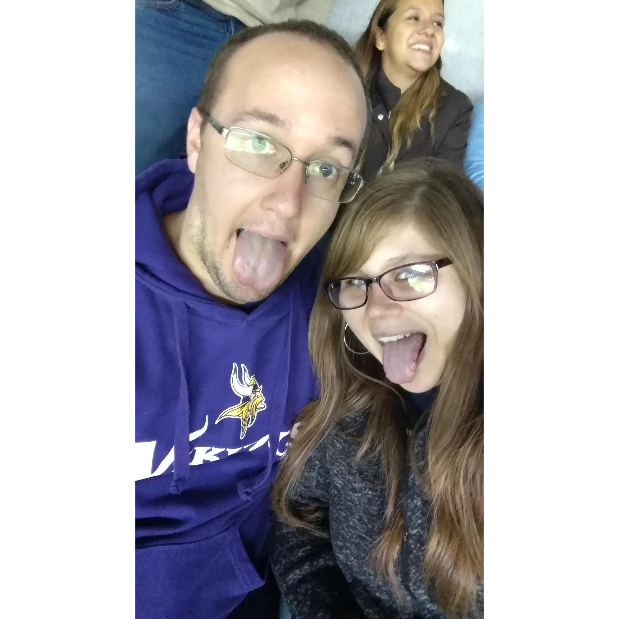 Our first football game. Bears vs. Vikings 2017