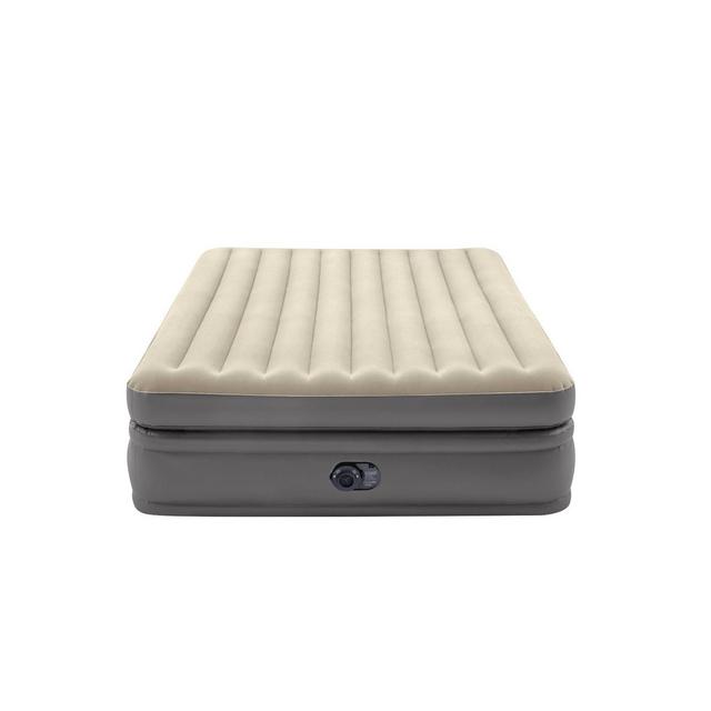 Intex Raised Comfort Pillowtop 20" Queen Air Mattress with 120V Internal Pump