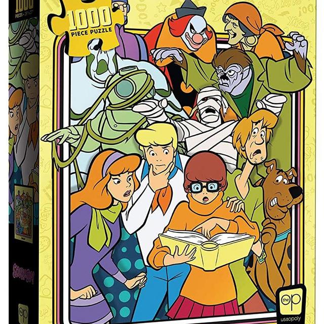 USAOPOLY Scooby-Doo Those Meddling Kids 1000 Piece Jigsaw Puzzle | Officially Licensed Scooby-Doo Merchandise | Collectible Puzzle Featuring Scooby-Doo, Shaggy, Velma, Daphne and Fred