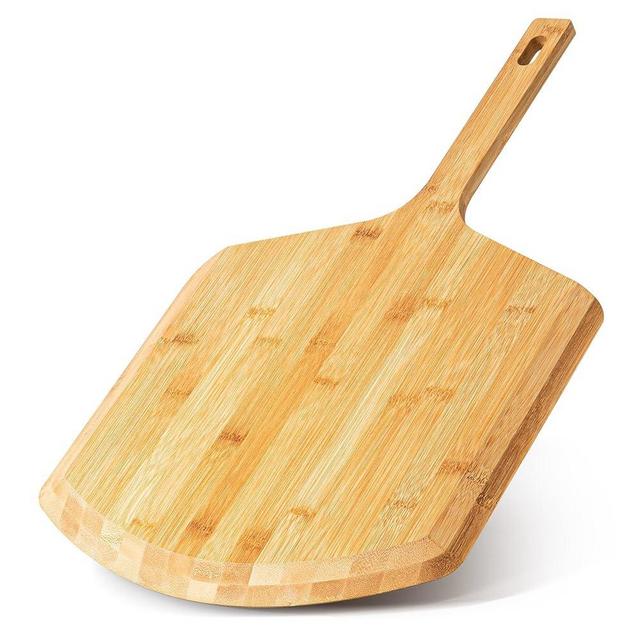 Pizza Peel 16 Inch, Natural Bamboo Pizza Peel Pizza Paddle Spatula Oven Accessory for Large Wood Pizza Board For Transferring & Serving, Wood Pizza Cutting Board for Cheese Bread Fruit Vegetables