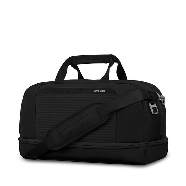 Samsonite Paralux Weekender Duffel Bag, Travel Carry-On Bag with Wide Opening, Drop-Bottom Shoe & Laundry Compartment, AirTag Holder, StackIt Strap - Business & Leisure Travel Bag