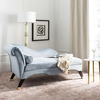Caiden Velvet Chaise with Pillow