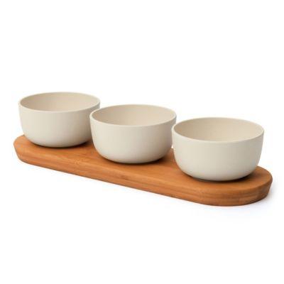 BergHOFF® 3-Piece Serving Bowl Set with Tray