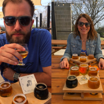 Abby and Will bonded over a shared love of IPAs.