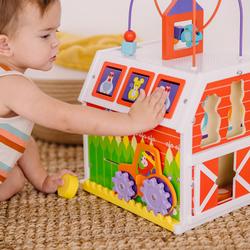Melissa & Doug First Play Slide, Sort & Roll Activity Barn