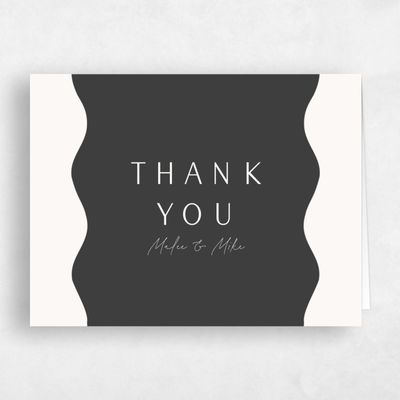 Grey Bordered Wedding Thank You - Molnar Landscape