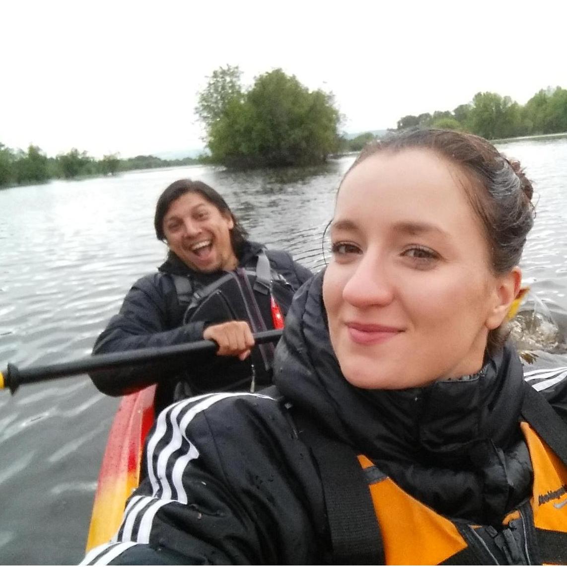 Literally getting lost in the flooded forests of Oregon. The first moment of panic as a team, but still having fun.