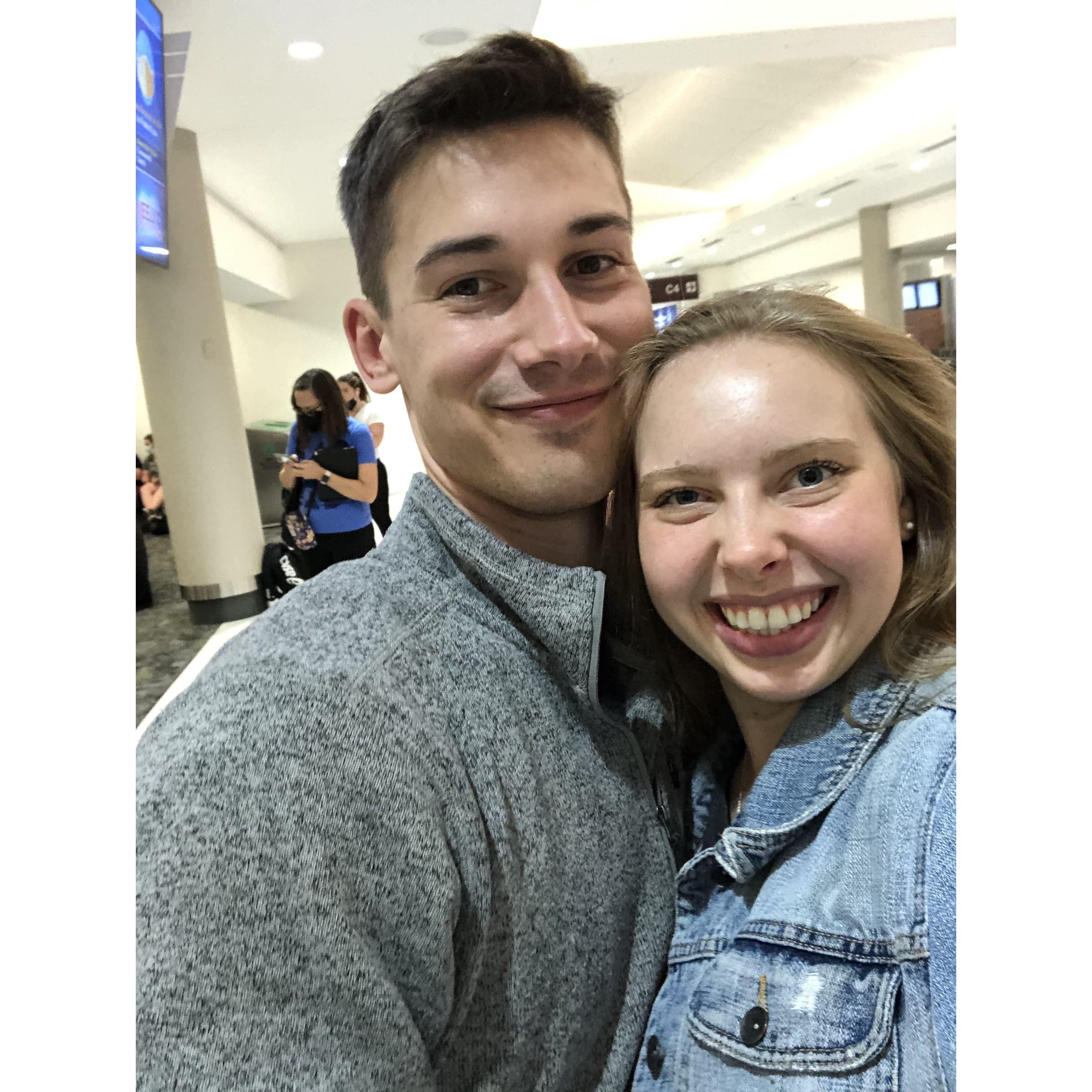 Our first flight together- PA bound!