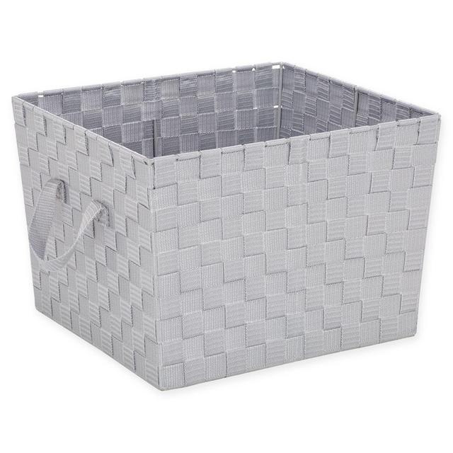 .ORG Large Woven Storage Tote in Light Grey