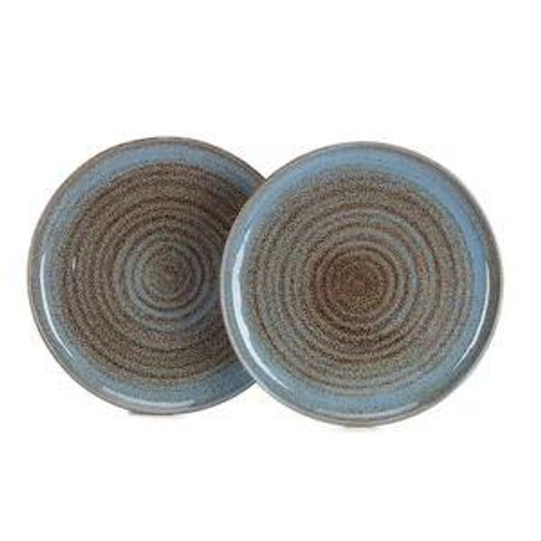 Teal Southern Living Astra Collection Glazed Stoneware Salad Plates, Set of 2