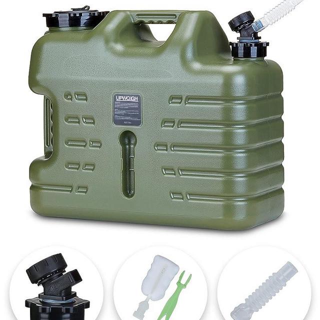 UPWOIGH 5 Gallon Water Jug, Camping Water Container, Truly No Leakage Water Storage, Large Military Green Water Tank,BPA Free Portable Emergency Water Storage for Outdoors Hiking Accessories