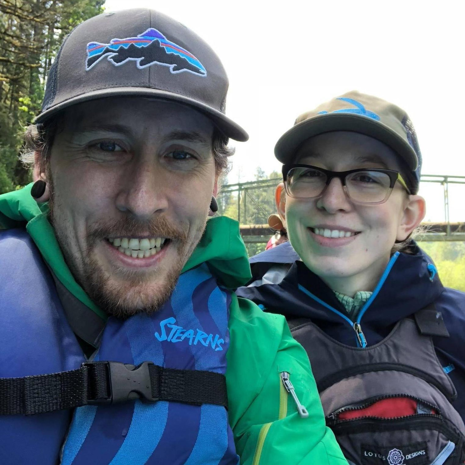 Rafting trip with Emily's parents!