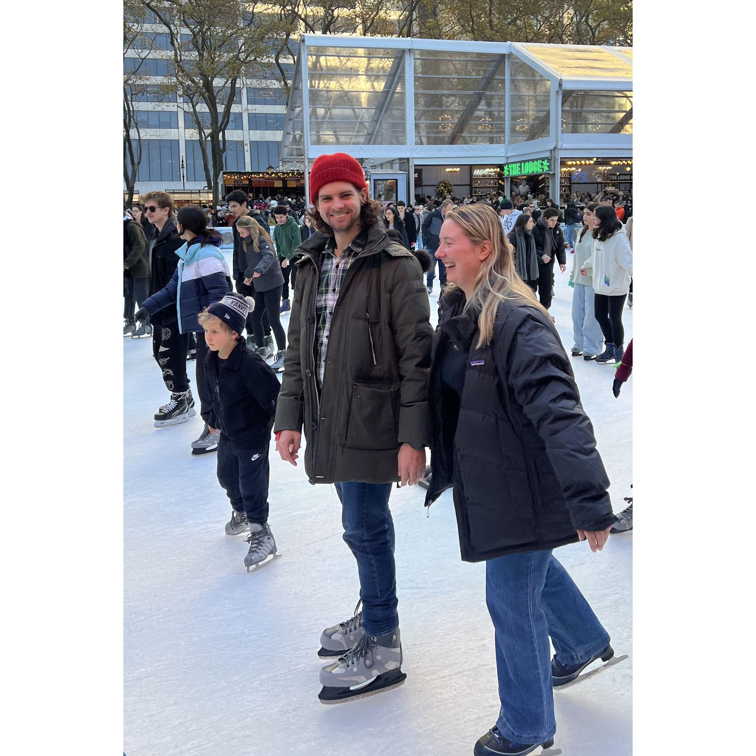 Ice skating in Bryant Park