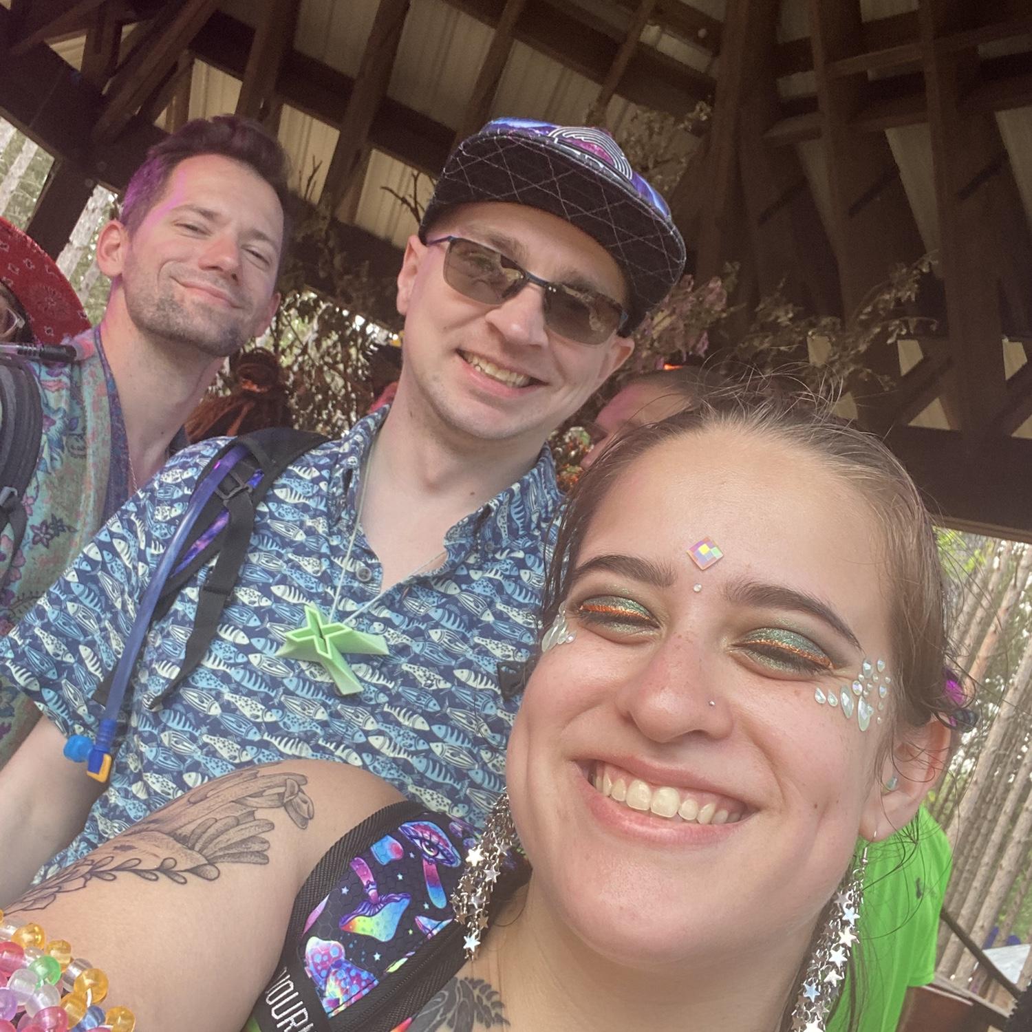 Sakura, Dilan, and Steven at Electric Forest