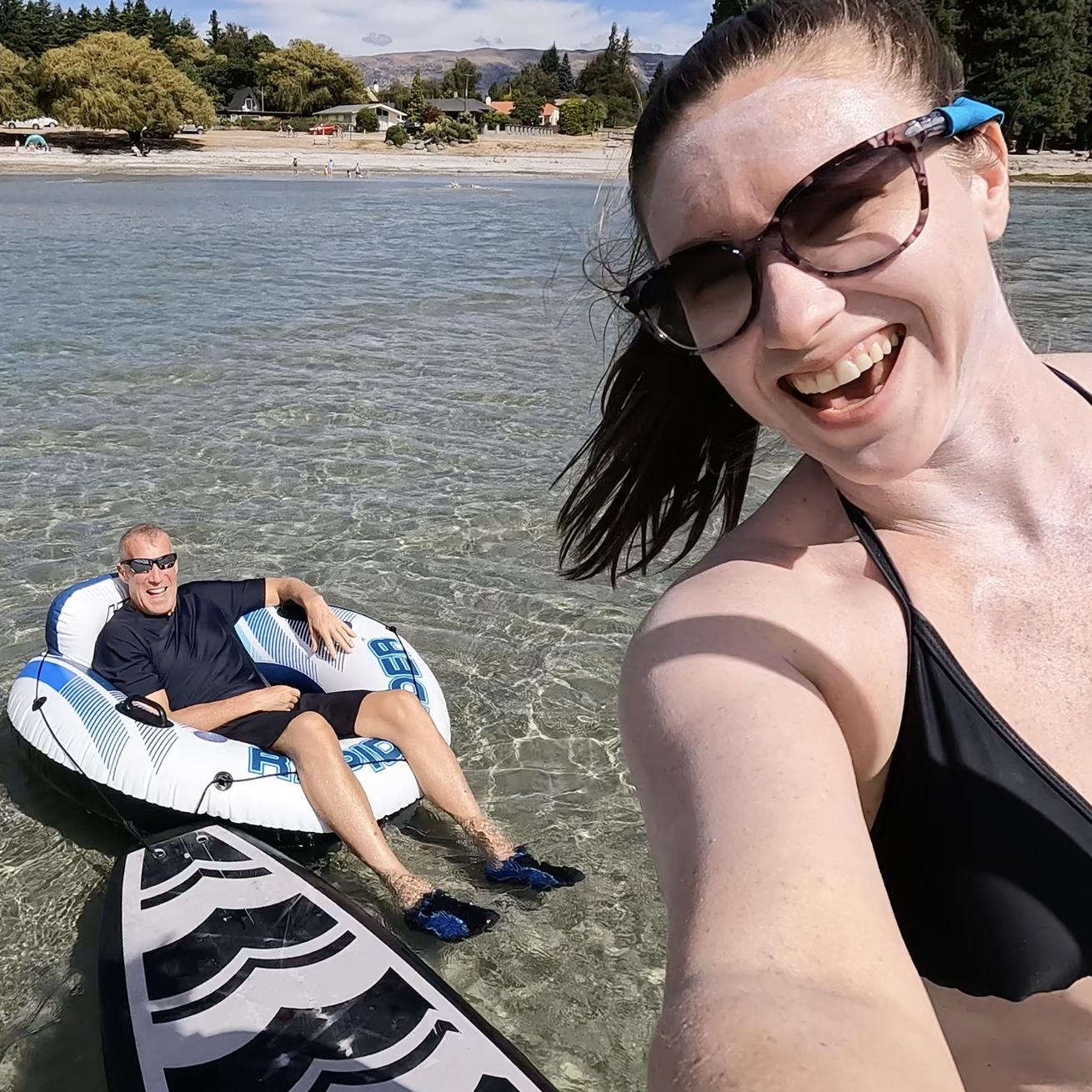 Paddle boarding and tubing fun!