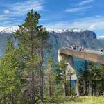 Admire the view from the Stegastein viewpoint