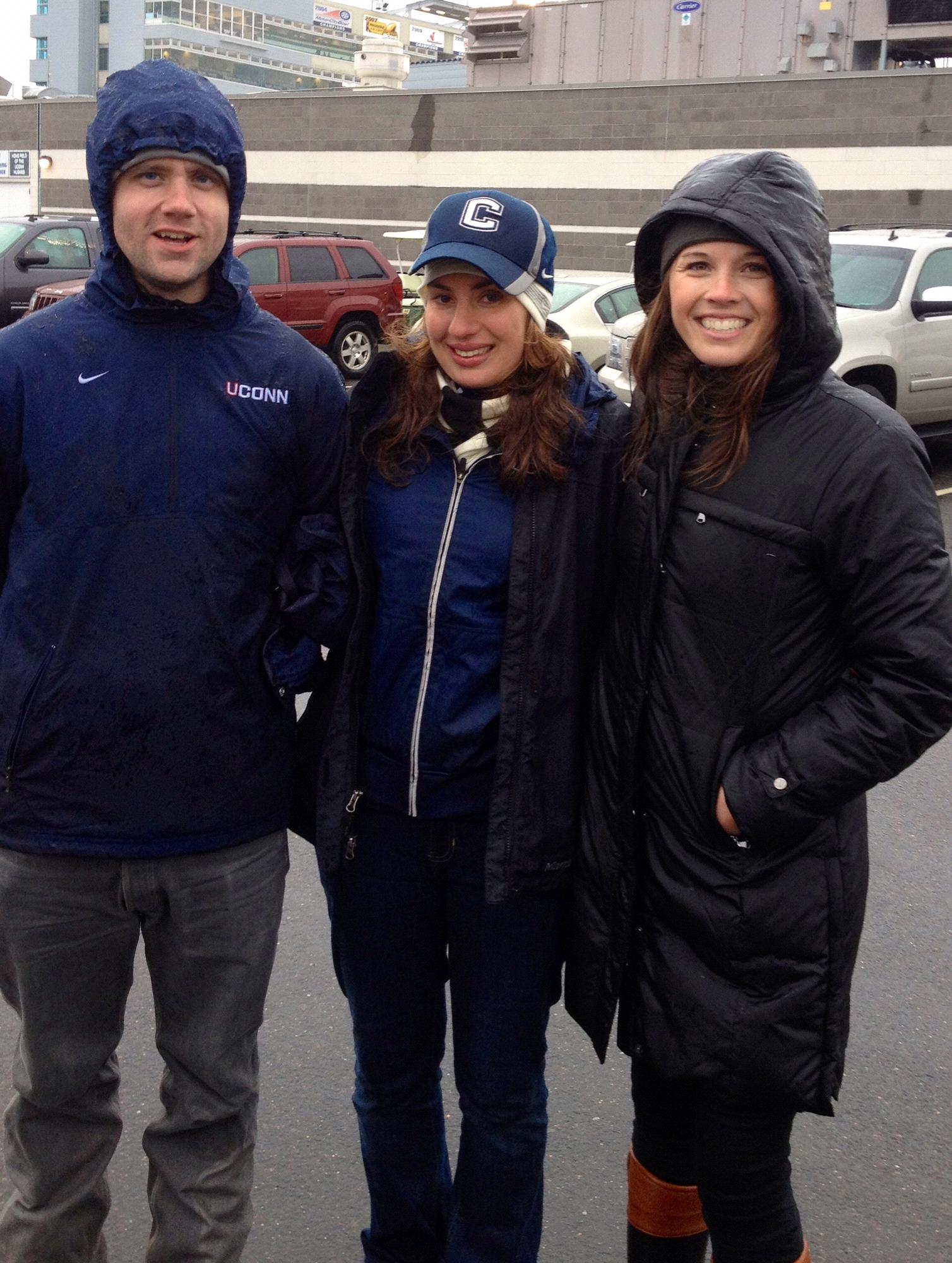 Tailgating with one of my dear bridesmaids, and re-learning the definition of COLD