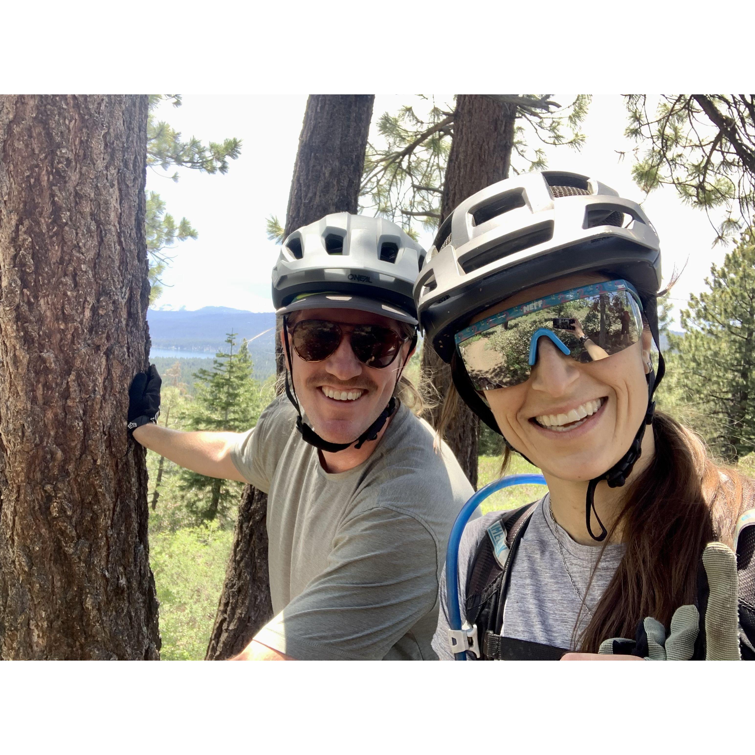 John braving the mountain bike for the first time and he crushed it!