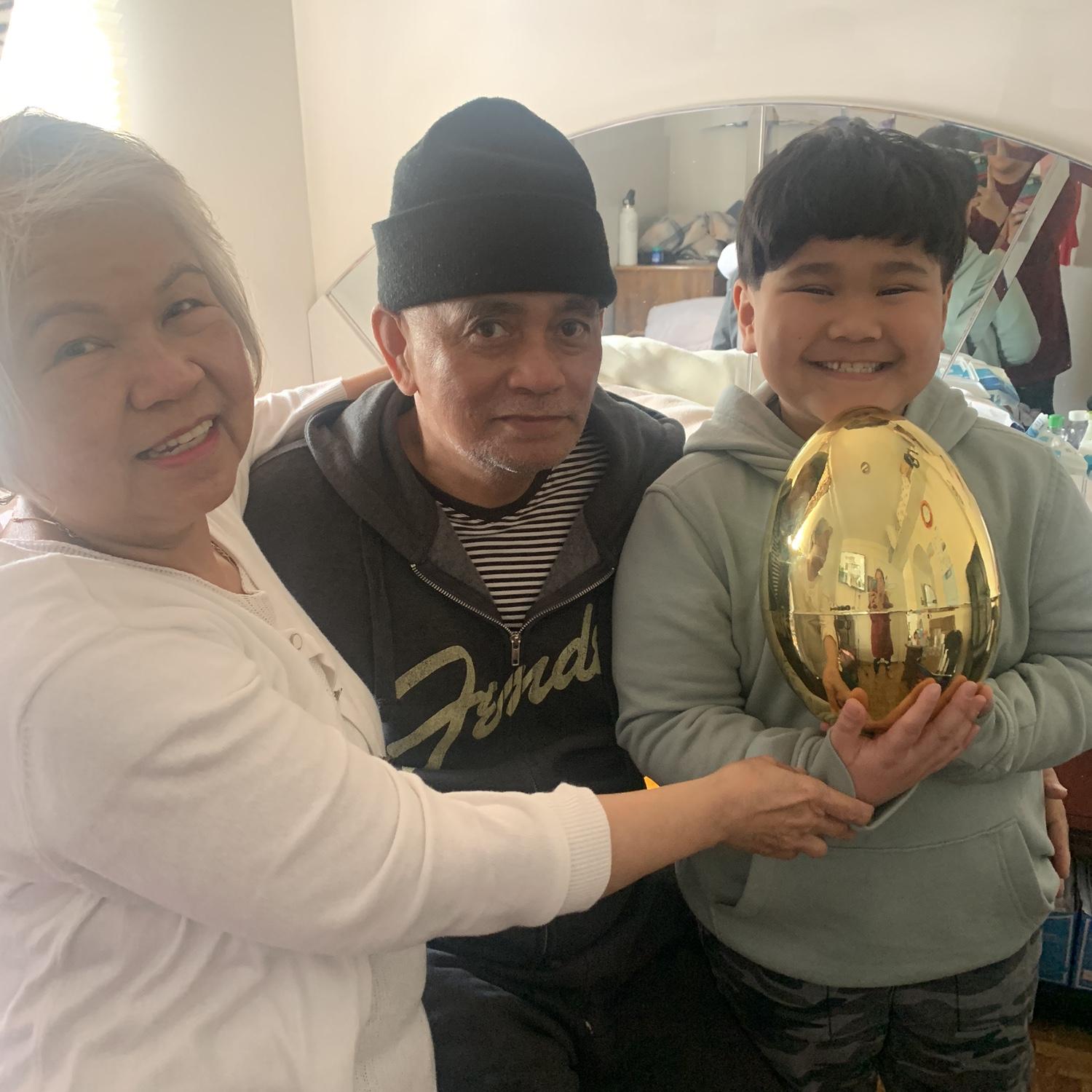 RJ won the Easter Egg Hunt
