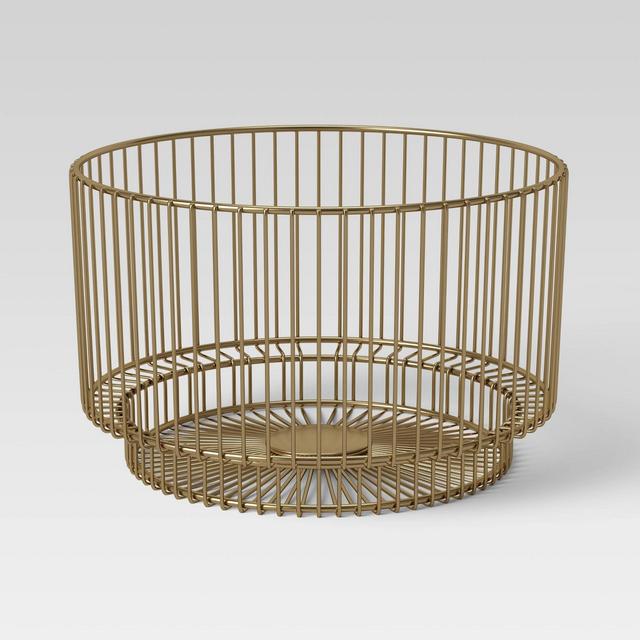 18" x 11" Metal Wire Basket with Gold Finish - Project 62™