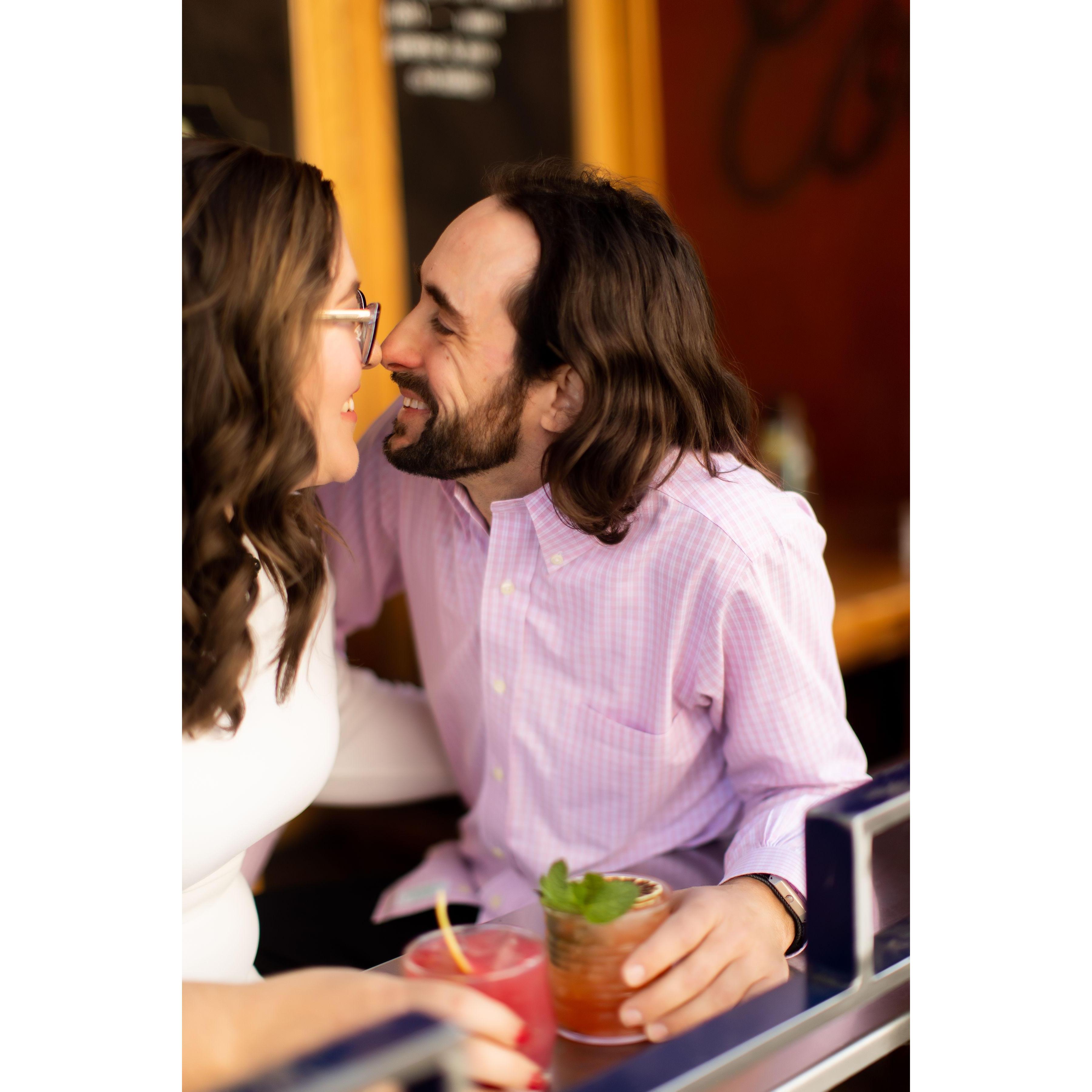 Engagement photos at Sidecar 2/29/20