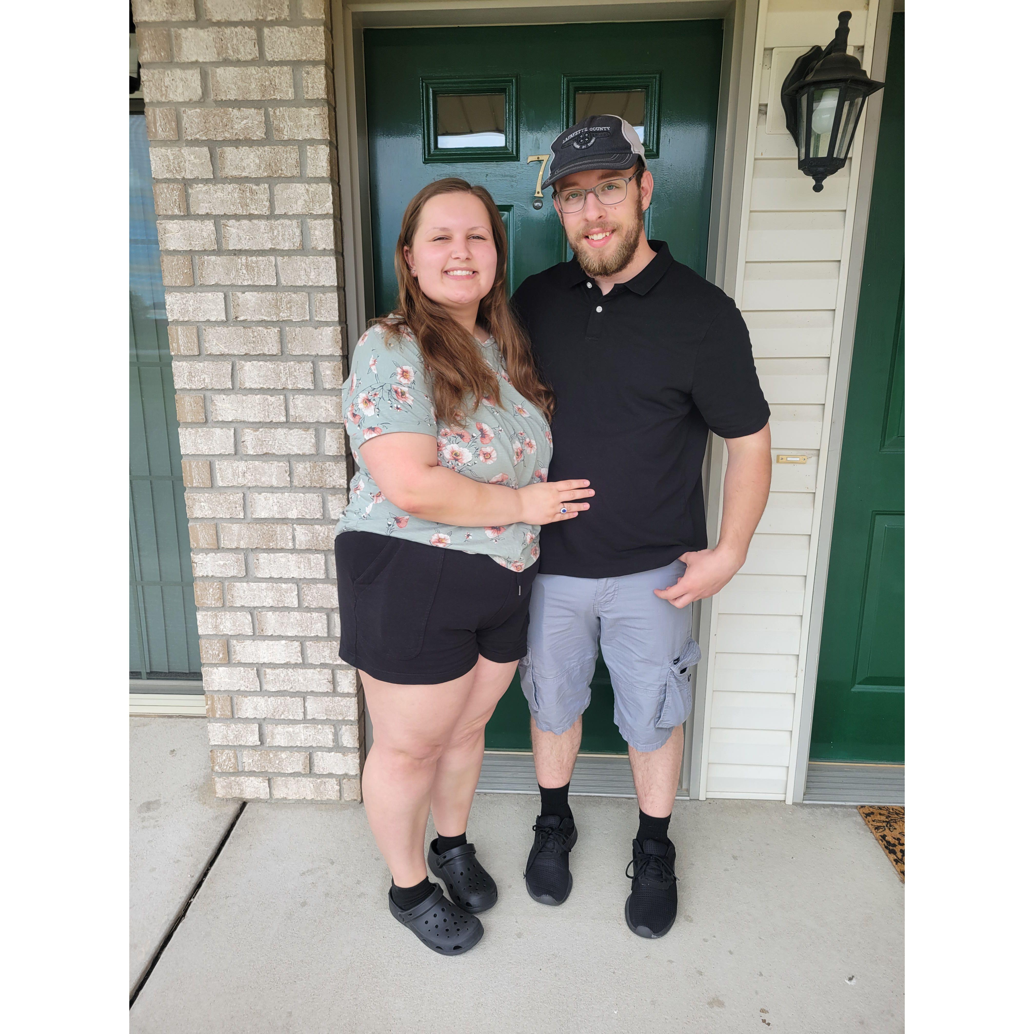 The day we signed the lease on our apartment after college