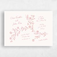 Pink Wedding Invitation - Larian Landscape