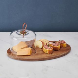 Glenwood Oval Serving Board with Glass Dome Cloche