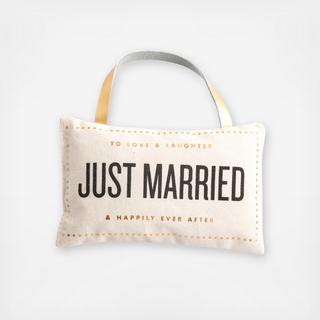 Just Married Door Pillow