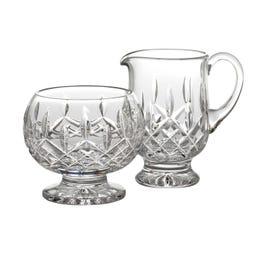 Waterford Lismore Crystal Footed Sugar & Creamer