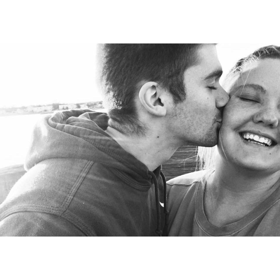 Hair blowing everywhere from the wind and kisses on the pier at Milford beach!