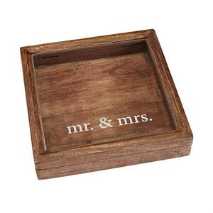 Mr. & Mrs. Wood Keepsake Shadow Box