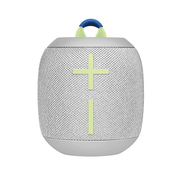 ULTIMATE EARS WONDERBOOM 3, Small Portable Wireless Bluetooth Speaker, Big Bass 360-Degree Sound for Outdoors, Waterproof, Dustproof IP67, Floatable, 131 ft Range - Joyous Brights Grey