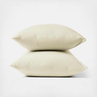 Organic Crinkled Percale Pillowcase, Set of 2