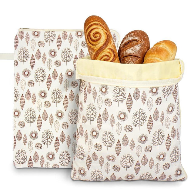 Wide Zipper Access Beeswax Bread Bags for Homemade Bread - 2 Packs XL Reusable 17"×13" Beeswax Linen Cotton Sourdough Bag, Homesteading Essentials Sourdough Bags with Zip to Keep Fresh