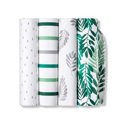 Flannel Baby Blanket - Cloud Island™ Green 4pk