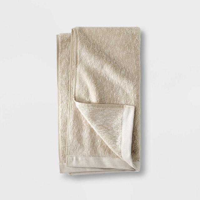 Slub Accent Organic Hand Towel Sand - Casaluna™