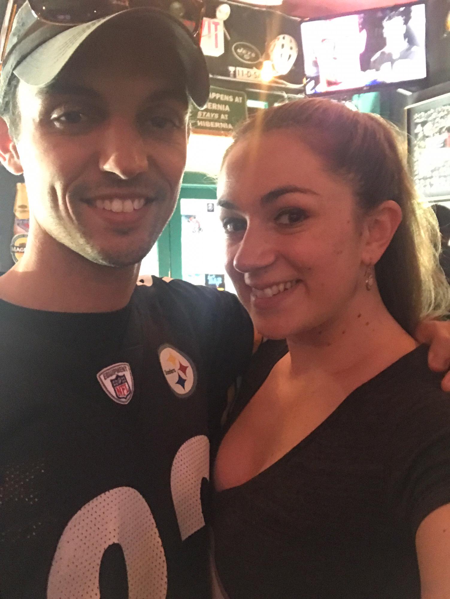 Brian converted Jill to a Steelers fan...