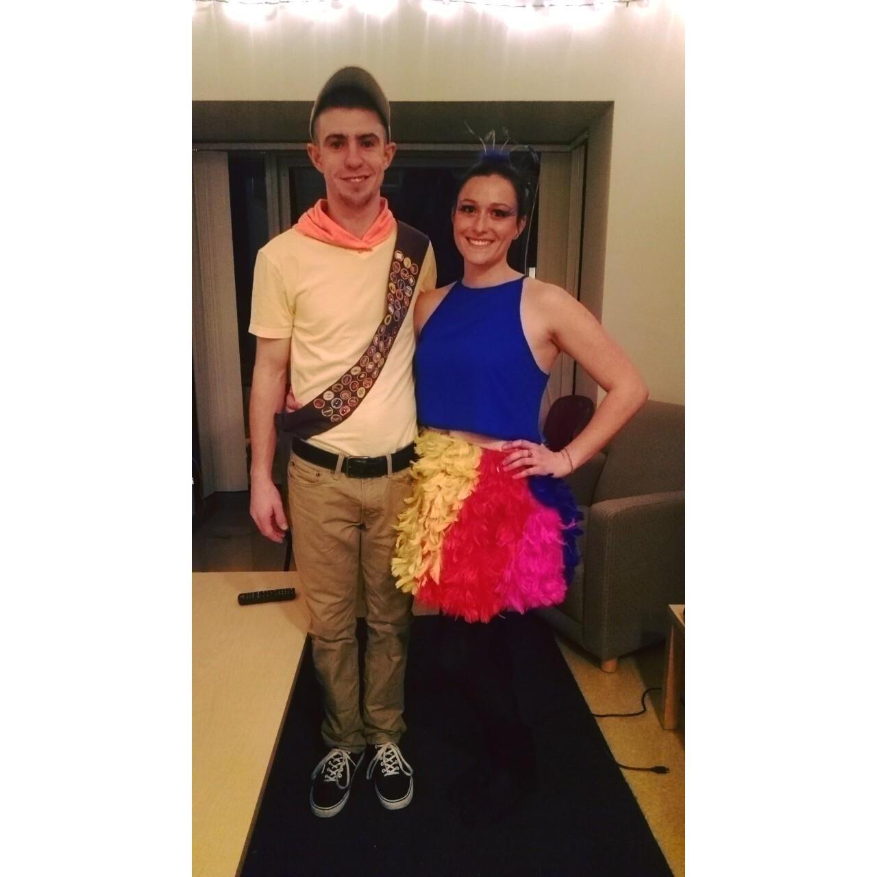 Kevin and Russell, Chris in his natural habitat as a Boy Scout and Danielle...as a bird? It works haha