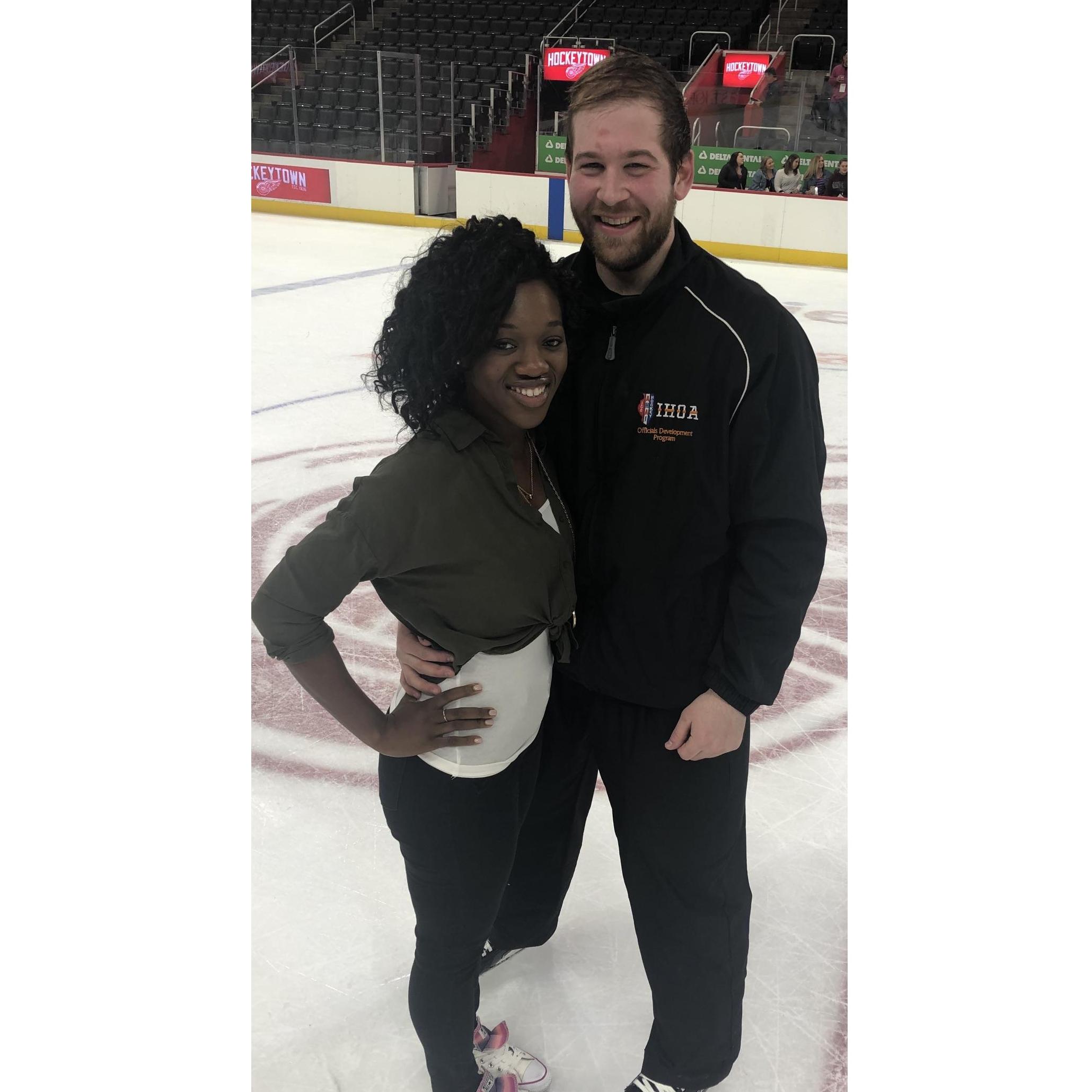 First time on LCA arena ice