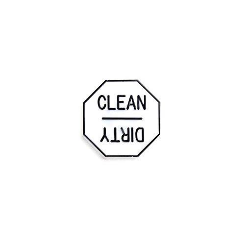 Fox Run 5935 Clean or Dirty Dishwasher Magnet, 2.5 x 2.5 x 0.25 inches, White