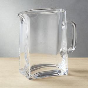 Shelly Rectangular Glass Pitcher