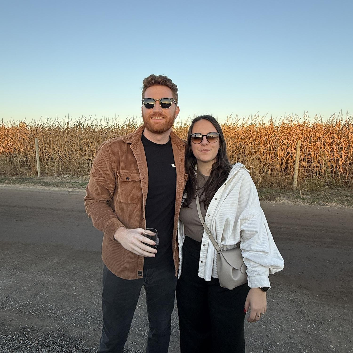 Ended the weekend with a visit of the cider mill where their friends surprised Audélia