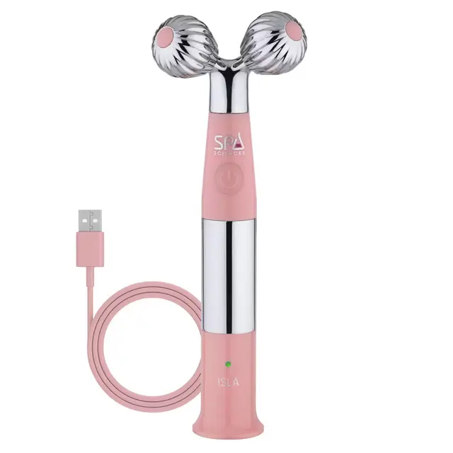 Spa Sciences ISLA Sonic Face and Body Contouring Ice & Heat Roller in Pink