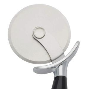 KitchenAid Classic Pizza Wheel with Sharp Blade For Cutting Through Crusts, Pies and More, Built In Finger Guard for Safety and Comfort Grip to Protect Fingers, Dishwasher Safe, 9-Inch, Black