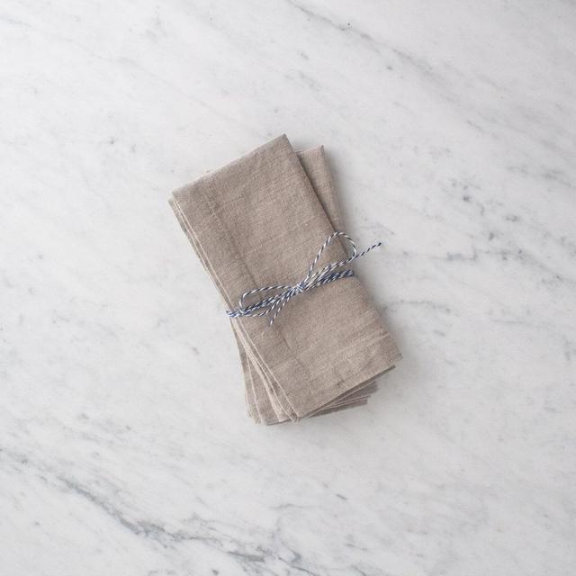 Linen Napkin Set, Natural