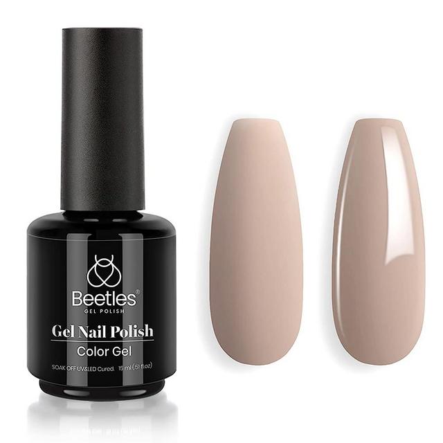 Beetles Kim Nude Color Gel Nail Polish 15ml Skin Tone Gel Nail Neutral Soak Off U V LED Nail Lamp Gel Polish Nail Art Manicure Salon DIY Home 0.5Oz
